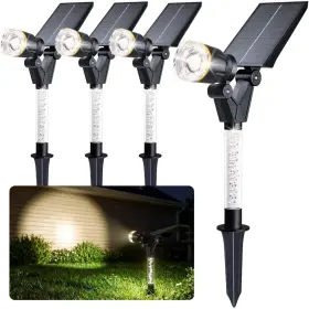 Tg-sl1 Gorrzai Solar Lights Outdoor Waterproof Spot 4 Pack Powered Garden