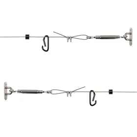 B0bsg1267h Gosports 30ft Adjustable Stainless Steel Wire Hanging Kit Cable System