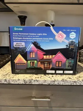 1806205 Govee Permanent Outdoor Lights Elite 150ft Rgbic White Led Wi-fi Smart