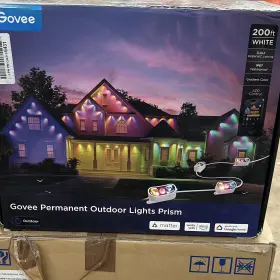 Govee G0361 Permanent Outdoor Lights Prism 200 Ft White Cord Rgbwwic Ip67 Wi-fi Smart