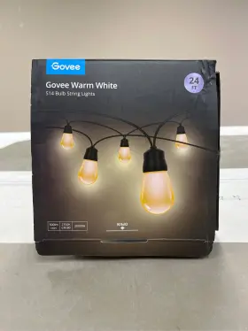 H7019 Govee Outdoor String Lights 24ft Smart With 8 Dimmable Warm Whit
