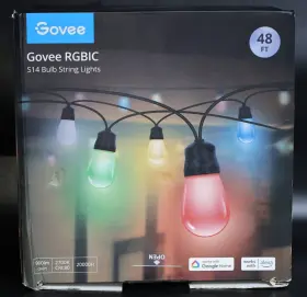 H70201b1 Govee Rgbic S14 Bulb String Lights 48 Ft / 15 Bulbs H7020