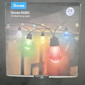 H7029 Govee Rgbic S14 24 Ft String Lights Outdoor Waterproof App Multicolor Led Ip65