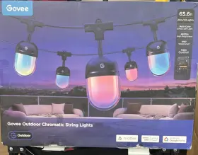 H7046 Govee Outdoor Chromatic String Lights 65.6 Ft Multicolor Led Ip67 Smart