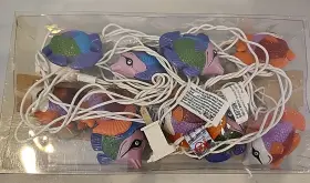 Grandrich 082785191500 Vintage New String Of 10 Tropical Fish Lights Summer Novelty