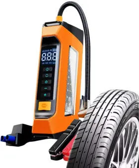 Ps-219 Grdian Capture The Unexpected Car Jump Starter With Air Compressor 6000a 800 Lumen Led Light And 180psi Po