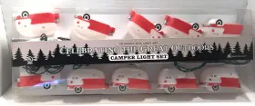 Great Ideas Llc 610585687970 Red And White Trailer Camper Rv 10 Light Set Indoor Outdoor Nib