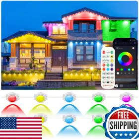 B0fhwkmdc7 Grestar 100ft Rgb Led Permanent Outdoor Lights For House App Remote Control Ip67