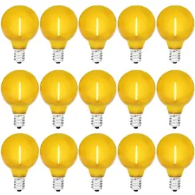 B0ddxzhxwj Guileduo 15pk G40 Yellow Led Christmas Replacement Bulbs 1w E12