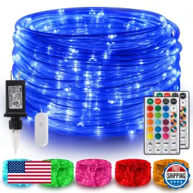 B0f8hnfqtr Gwvoxm Gvwoxm 98ft 300 Led Rope Lights 18 Colors With Timer 5 Modes Waterproof Plug