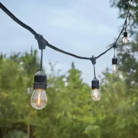 Hampton Bay 017801728224 Outdoor/indoor 24 Ft. 12 Socket Plug-in Led S14 Edison Bulb Black String Light
