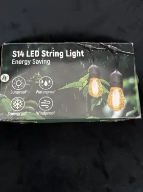 Hampton Bay 017801728330 6-light 12 Ft. Indoor/outdoor Plug-in Led S14 Flame Effect String Light Set Hampton Bay 017801728330 6-light 12 Ft. Indoor/outdoor Plug-in Led S14 Flame Effect String Light Set