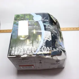 1004 Hampton Bay 017801728828 10-light Outdoor Solar Led Edison Bulb String Light Set - Used 1004 Hampton Bay 017801728828 10-light Outdoor Solar Led Edison Bulb String Light Set - Used