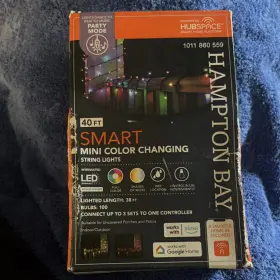 1011860559 Hampton Bay 40 Ft Smart Led Color Changing String Lights Wifi App Indoor Outdoor