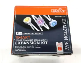 1012049434 Hampton Bay 16ft 10led Plug In Led Permamnent Outdoor String Light Expansion Set