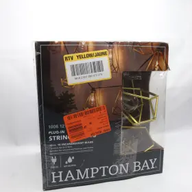 12300-6-br Hampton Bay Indoor/outdoor Plug-in Cage String Light Gold 10ft