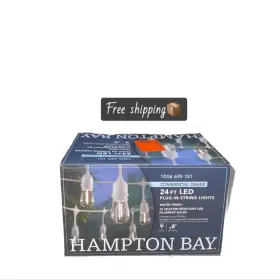 2418j2-1w Hampton Bay New- 24 Ft. 12-light Plug-in Edison Bulb String Light