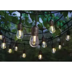 Hampton Bay 726084624849 48ft Led Edison Patio String Lights Outdoor Indoor Waterproof S14 Bulbs Plug-in