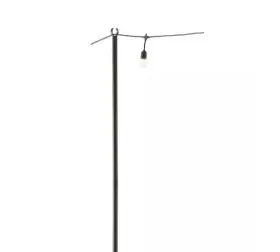 Hampton Bay 842674054053 9.8 Ft. String Light Pole In Black 1-pack