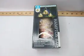 C7790-b Hampton Bay Gold Metal Light Bulb Shade For Outdoor String Lights Set 3.5 Inch C7790