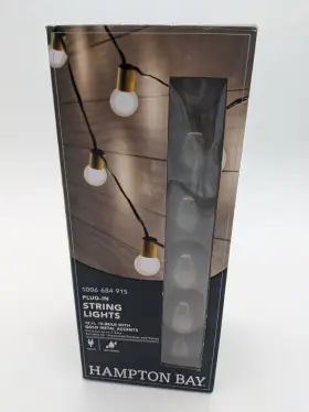 Mypc-025l Hampton Bay 0.8 Outdoor/indoor 12 Ft. Plug-in Globe 12bulbs String Lights New