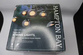 Str-ba5 Hampton Bay String Light With Smoky Glass Shades Indoor/outdoor Plug In 10-ft