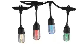 Hb-2048sc-bk Hampton Bay Smart Black 24-light 48 Ft. Indoor/outdoor Plug-in Integrated Led