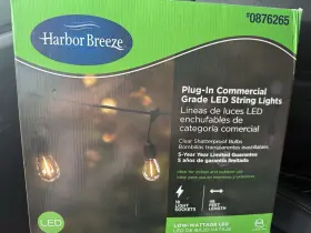 0876265 Harbor Breeze Plug-in Commercial Led String Lights 48 Ft 18-light Clear