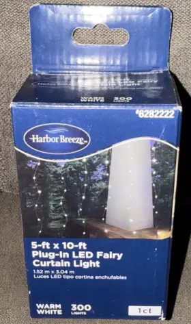 5227550 Harbor Breeze 15-ft Plug-in Indoor/outdoor String Fairy Curtain Light 300 Led S