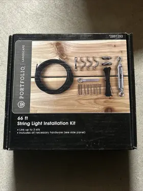 Harbor Breeze 627442879317 66 Ft. String Light Installation Hardware Kit
