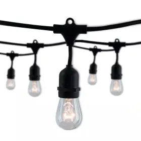 812482 Hd Outdoor/indoor 48 Ft. Plug-in S14 Incandescent Black String Light With Clear Bul