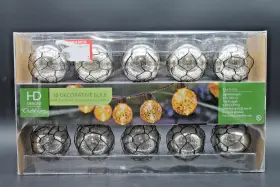 G60lantbl Hd Designs Mercury Glass Globe String Lights 10 Bulb G60 Indoor Outdoor Nib