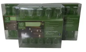 Kf41070 Hd Designs Outdoors 20 Edison Clear Bulb String Lights 19 Ft Length-lot Of 3 Bxf