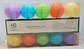 Hd Designs Outdoors 041226394177 Design 10 Solar Powered Bulb String Lanterns Lights Nib