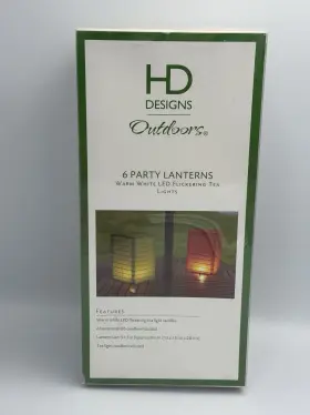 Kf87052 Hd Designs Outdoors 6 Party Lanterns Orange Green Purple
