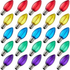 1w-e26 Hefei Huomiao Optoelectronics Technology Co. Ltd. C7 Colored Led Light Bulbs Shatterproof Waterproof Outdoor 25 Multi-colored