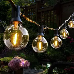 Hidixon 445038057016 Outdoor String Lights 28ft Led Bulbs G40 Globe Patio Ul Listed Waterproof