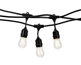 Hlo Lighting 680912054980 Outdoor Weatherproof Commercial Led Backyard Bistro Cafe Patio Light String