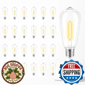 B0dx23578h Hobbynors 25-pack St40 Led Replacement Bulbs Shatterproof Vintage Edison Outdoo