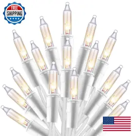 B0184iwcge Holiday Essence Clear Warm White Christmas String Lights 20ft 100ct Ul