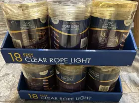 48nj Holiday Time Inch 12 X 18 Feet Long New Clear Rope Lights Indoor Outdoor Sealed