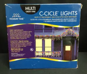 94210 Holiday Time 120 Count C-circle Multi C9 Mini Bulb Icicle Style 11 Ft Light Set