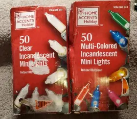 515532 Home Accents Holiday 50 Clear And Multi Color Incandescent Mini Lights Indoor/outdoor 515532 Home Accents Holiday 50 Clear And Multi Color Incandescent Mini Lights Indoor/outdoor
