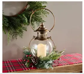 H465960 Home Reflections Indoor/outdoor 16 Inch Hanging Lantern In Aged Bronze