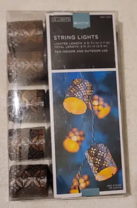 Home Target 092239303595 10 Lantern Round Cylinder Brown Indoor / Outdoor String Lights Nwt Home Target 092239303595 10 Lantern Round Cylinder Brown Indoor / Outdoor String Lights Nwt