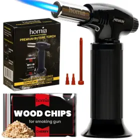 7166-torch Homia Cocktail Smoker Kit Butane Torch - Premium For