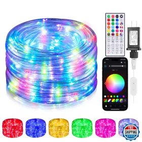 B0fcscdydy Hozplex Rope Lights Outdoor Color Changing 49ft 150 Led Waterproof Fairy String