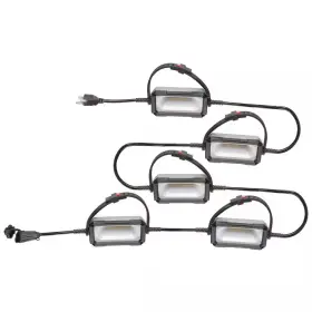 Husky 445054042058 7500-lumen Led String Light Energy-efficient Work Lights 50 Ft. Cord