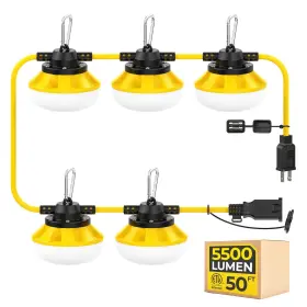 Es01b Hyanglux 50ft Construction String Lights 50w 5500lm Etl Certified Bright Industrial O