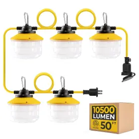 Es06 Hyanglux 50ft Construction String Lights 75w 10500lm Etl Certified Super Bright Indus